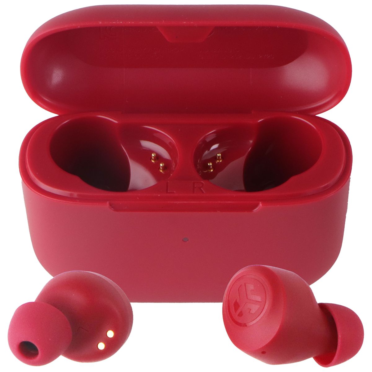 JLab Go Air Pop True Wireless Earbud Headphones with Charging Case - Rose Red Portable Audio - Headphones JLAB - Simple Cell Bulk Wholesale Pricing - USA Seller