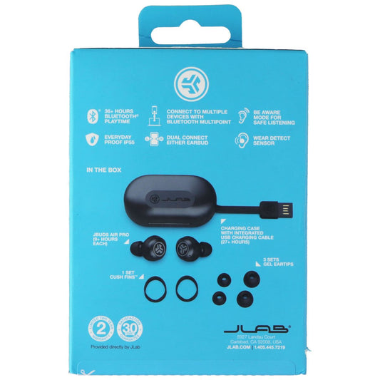 JLab JBuds Air Pro True Wireless Headphones with Charging Case - Black Portable Audio - Headphones JLAB - Simple Cell Bulk Wholesale Pricing - USA Seller