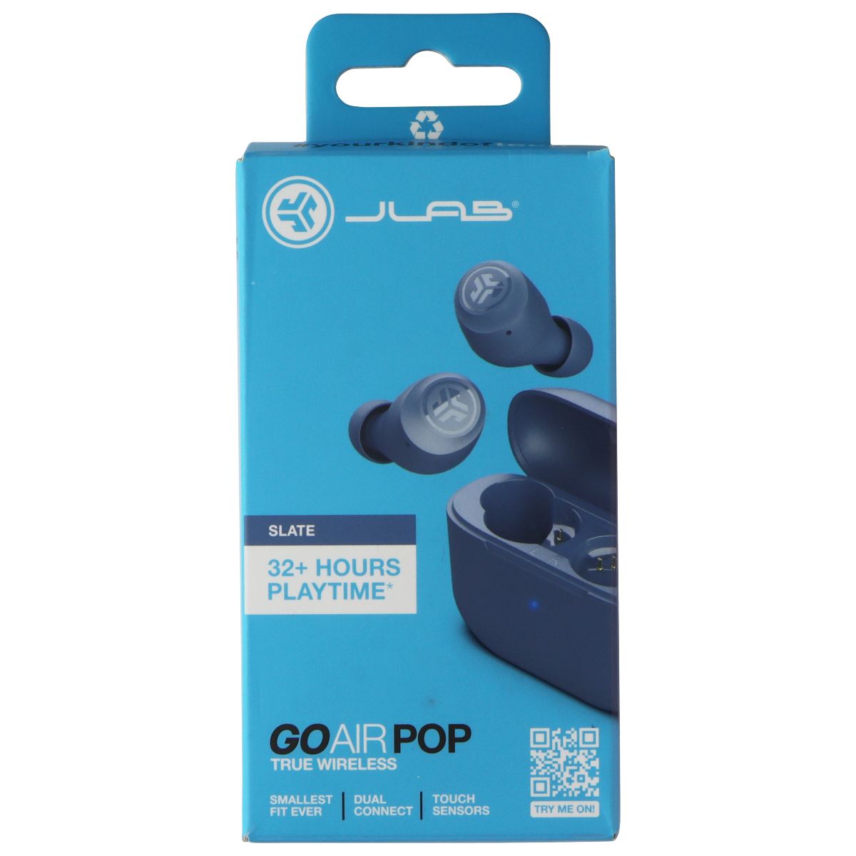 JLab GO Air Pop True Wireless Bluetooth Earbuds - Slate Portable Audio - Headphones JLAB    - Simple Cell Bulk Wholesale Pricing - USA Seller