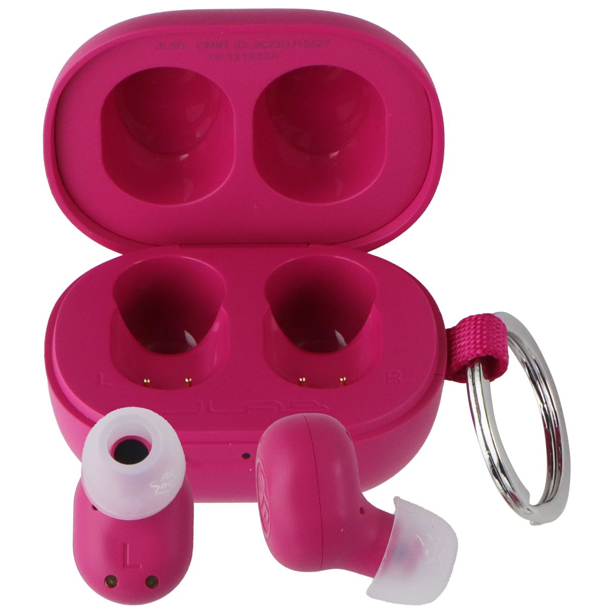 JLab JBuds Mini True Wireless Bluetooth Earbuds + Charging Case - Hot Pink Portable Audio - Headphones JLAB - Simple Cell Bulk Wholesale Pricing - USA Seller
