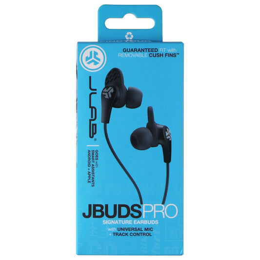 JLab Audio JBuds Pro Wired Signature Earbuds Universal Mic+Track Control - Black Portable Audio - Headphones JLAB - Simple Cell Bulk Wholesale Pricing - USA Seller