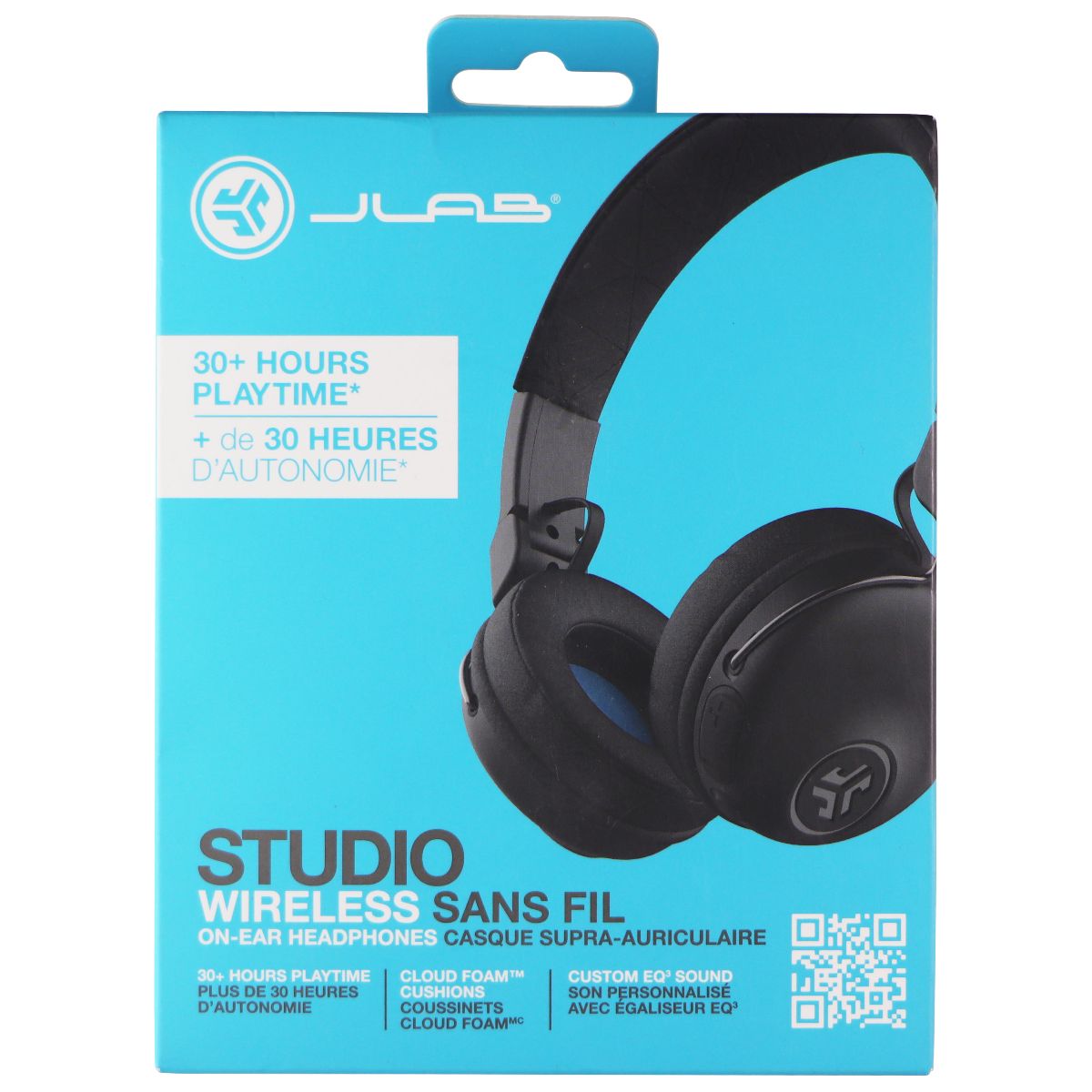 JLab Studio Wireless On-Ear Headphones - Black (IFCHBASTUDIORBLK) Portable Audio - Headphones JLAB - Simple Cell Bulk Wholesale Pricing - USA Seller