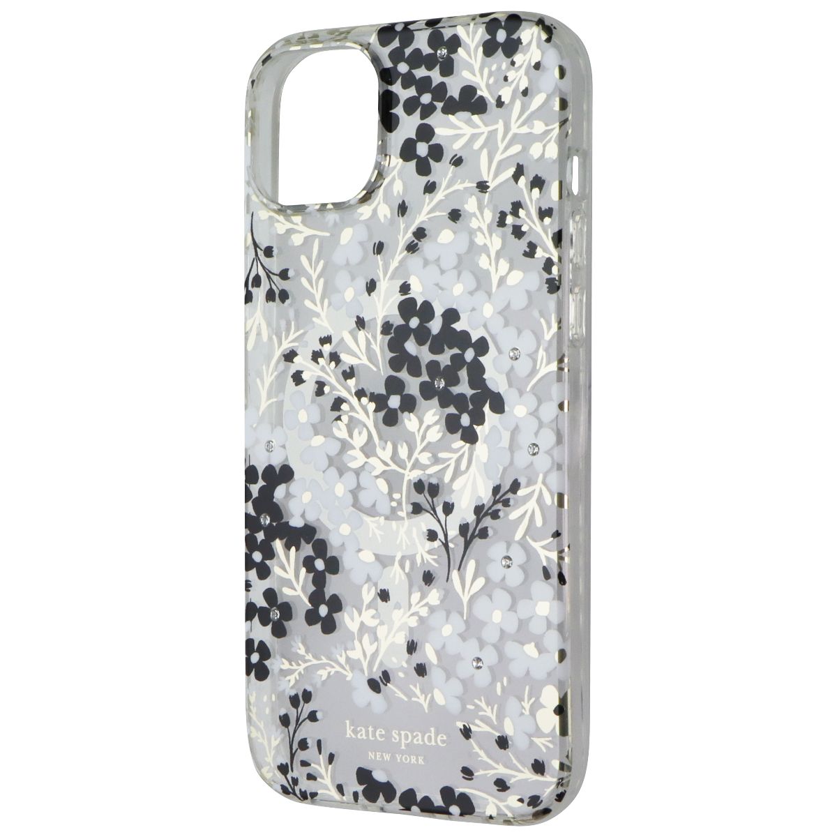 Kate Spade Case for MagSafe for Apple iPhone 15 Plus - Black/White Multi Floral
