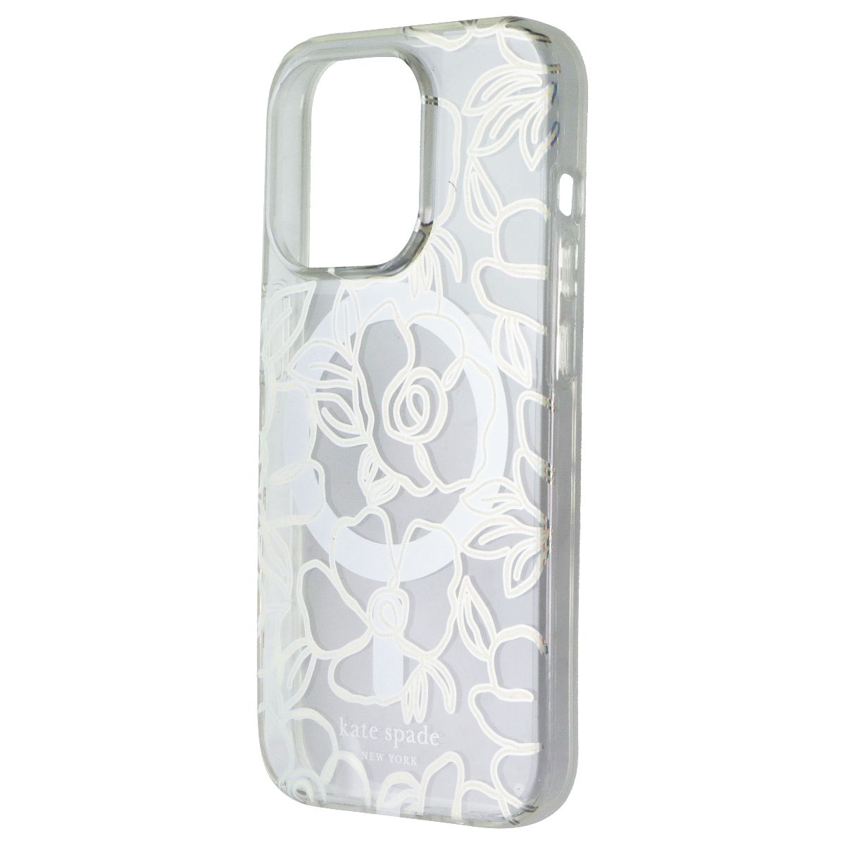Kate Spade Case for MagSafe for Apple iPhone 15 Pro - Modern Floral Silver Cell Phone - Cases, Covers & Skins Kate Spade - Simple Cell Bulk Wholesale Pricing - USA Seller