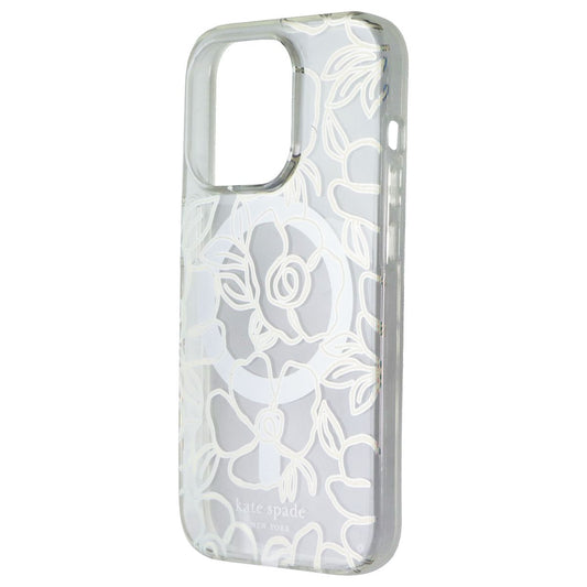 Kate Spade Case for MagSafe for Apple iPhone 15 Pro - Modern Floral Silver Cell Phone - Cases, Covers & Skins Kate Spade - Simple Cell Bulk Wholesale Pricing - USA Seller