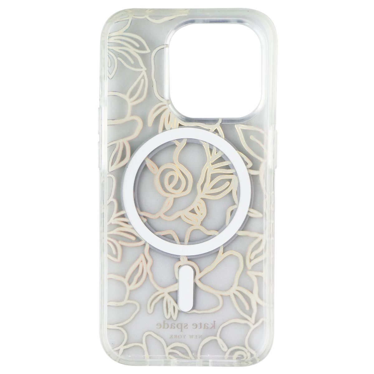 Kate Spade Case for MagSafe for Apple iPhone 15 Pro - Modern Floral Silver Cell Phone - Cases, Covers & Skins Kate Spade - Simple Cell Bulk Wholesale Pricing - USA Seller