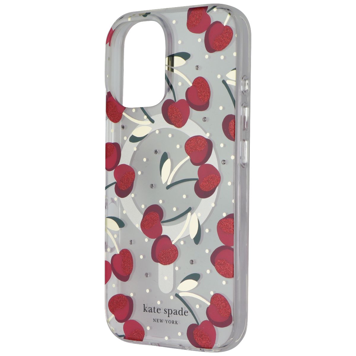 Kate Spade Protective Case for MagSafe for Apple iPhone 16 - Cherry Dot Gems Cell Phone - Cases, Covers & Skins Kate Spade - Simple Cell Bulk Wholesale Pricing - USA Seller