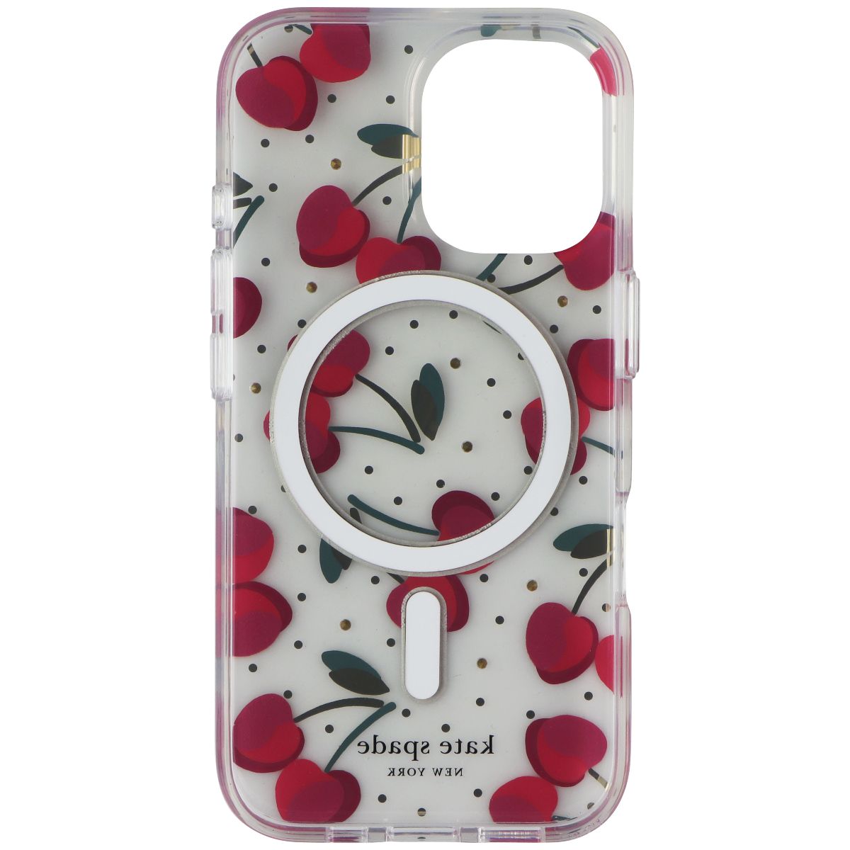Kate Spade Protective Case for MagSafe for Apple iPhone 16 - Cherry Dot Gems Cell Phone - Cases, Covers & Skins Kate Spade - Simple Cell Bulk Wholesale Pricing - USA Seller