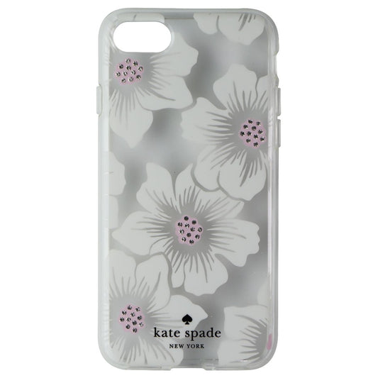 Kate Spade Hybrid Hardshell Case for iPhone 8/7 - Hollyhock White Flowers/Clear Cell Phone - Cases, Covers & Skins Kate Spade    - Simple Cell Bulk Wholesale Pricing - USA Seller