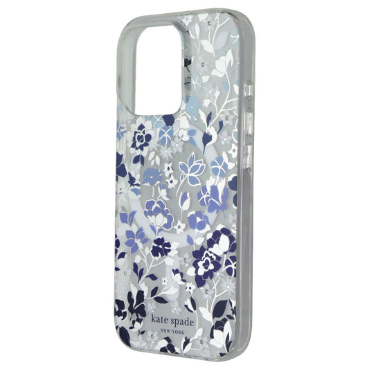 Kate Spade Protective Case for MagSafe for iPhone 16 Pro - Flowerbed Blue Gems