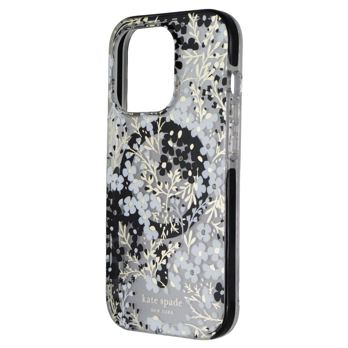Kate Spade Defensive Case for MagSafe for iPhone 15 Pro - Floral Black/White Cell Phone - Cases, Covers & Skins Kate Spade New York - Simple Cell Bulk Wholesale Pricing - USA Seller