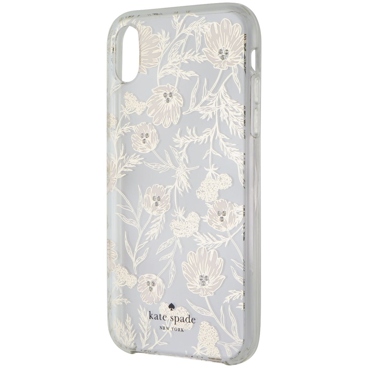 Kate Spade Hardshell Case for Apple iPhone XR - Clear / Pink Blossoms / Gems Cell Phone - Cases, Covers & Skins Kate Spade - Simple Cell Bulk Wholesale Pricing - USA Seller