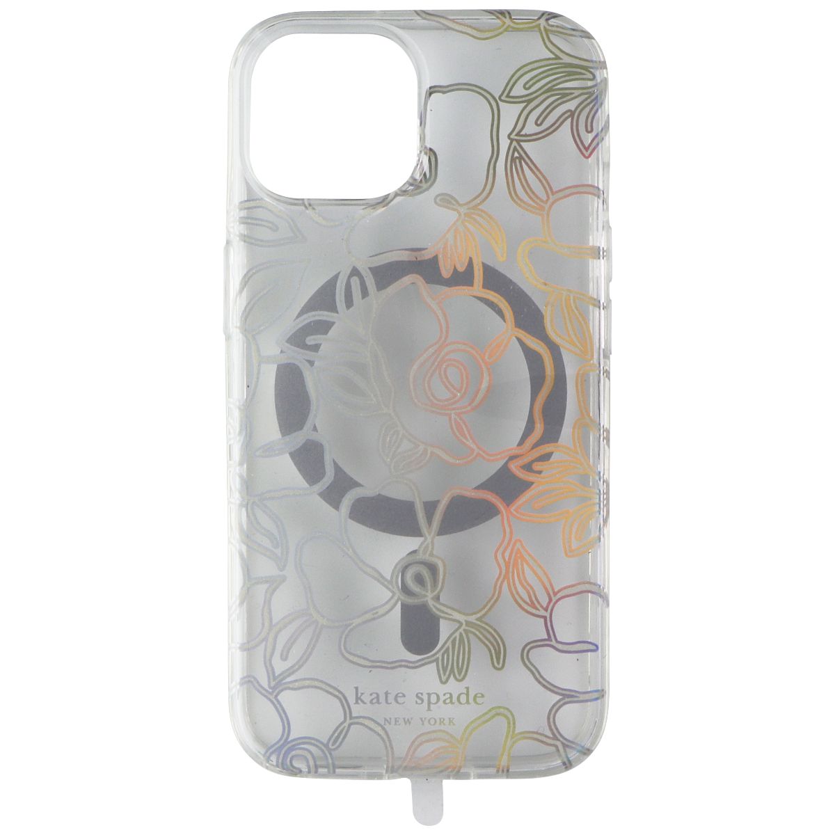 Kate Spade Case for MagSafe for Apple iPhone 15/14/13 - Modern Floral Silver Cell Phone - Cases, Covers & Skins Kate Spade    - Simple Cell Bulk Wholesale Pricing - USA Seller