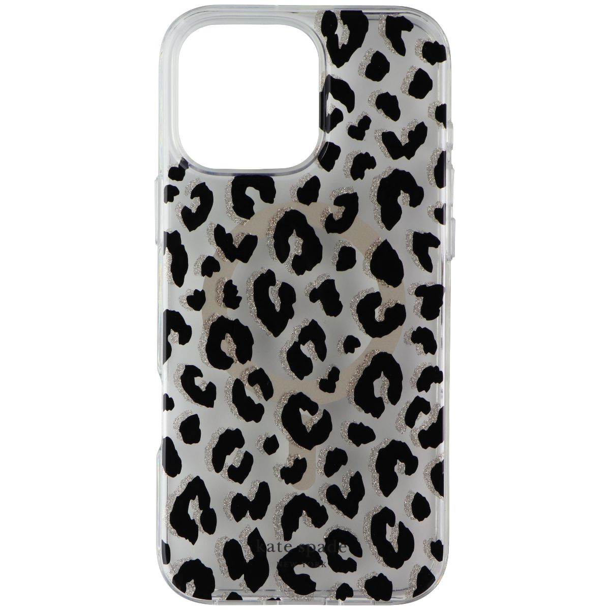 Kate Spade Protective Case for MagSafe for iPhone 16 Pro Max - Glitter Leopard Cell Phone - Cases, Covers & Skins Kate Spade - Simple Cell Bulk Wholesale Pricing - USA Seller