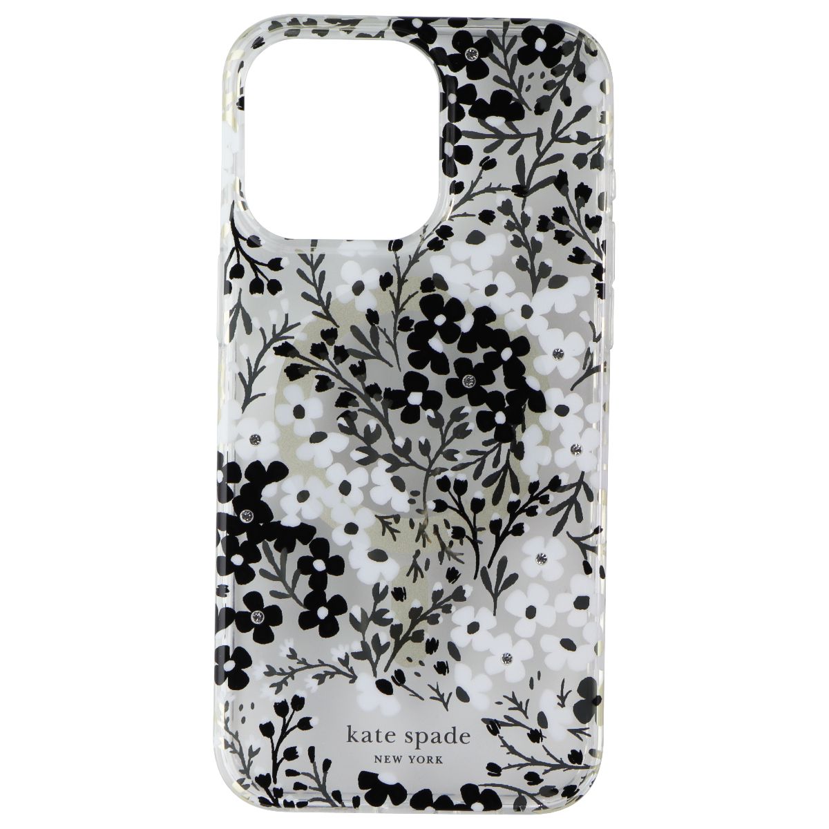 Kate Spade Case for MagSafe for iPhone 15 Pro Max - Multi Floral Black and White Cell Phone - Cases, Covers & Skins Kate Spade - Simple Cell Bulk Wholesale Pricing - USA Seller