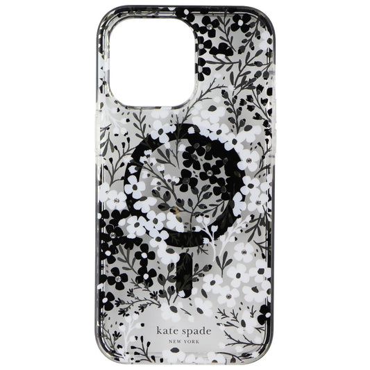 Kate Spade Case for MagSafe for iPhone 15 Pro Max - Multi Floral Black and White