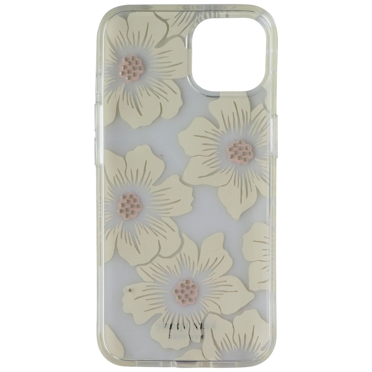 Kate Spade Protective Hardshell Case for iPhone 13 - Hollyhock Floral Clear Cell Phone - Cases, Covers & Skins Kate Spade New York - Simple Cell Bulk Wholesale Pricing - USA Seller