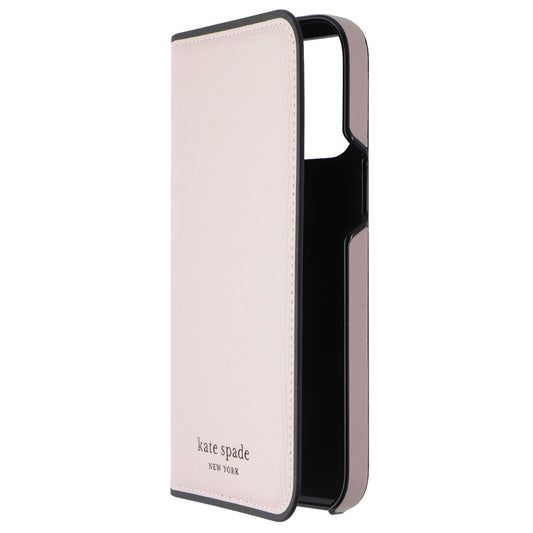 Kate Spade Wrap Folio Case for iPhone 14 Pro Max - Pale Vellum/Black Bumper Cell Phone - Cases, Covers & Skins Kate Spade - Simple Cell Bulk Wholesale Pricing - USA Seller