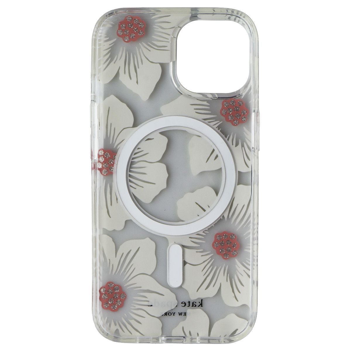 Kate Spade Case for MagSafe for Apple iPhone 15/14/13 - Hollyhock Cream Cell Phone - Cases, Covers & Skins Kate Spade    - Simple Cell Bulk Wholesale Pricing - USA Seller