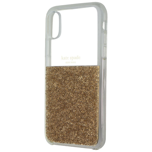 Kate Spade Clear Crystal Series Case for Apple iPhone XS / iPhone X - Half Gold Cell Phone - Cases, Covers & Skins Kate Spade - Simple Cell Bulk Wholesale Pricing - USA Seller