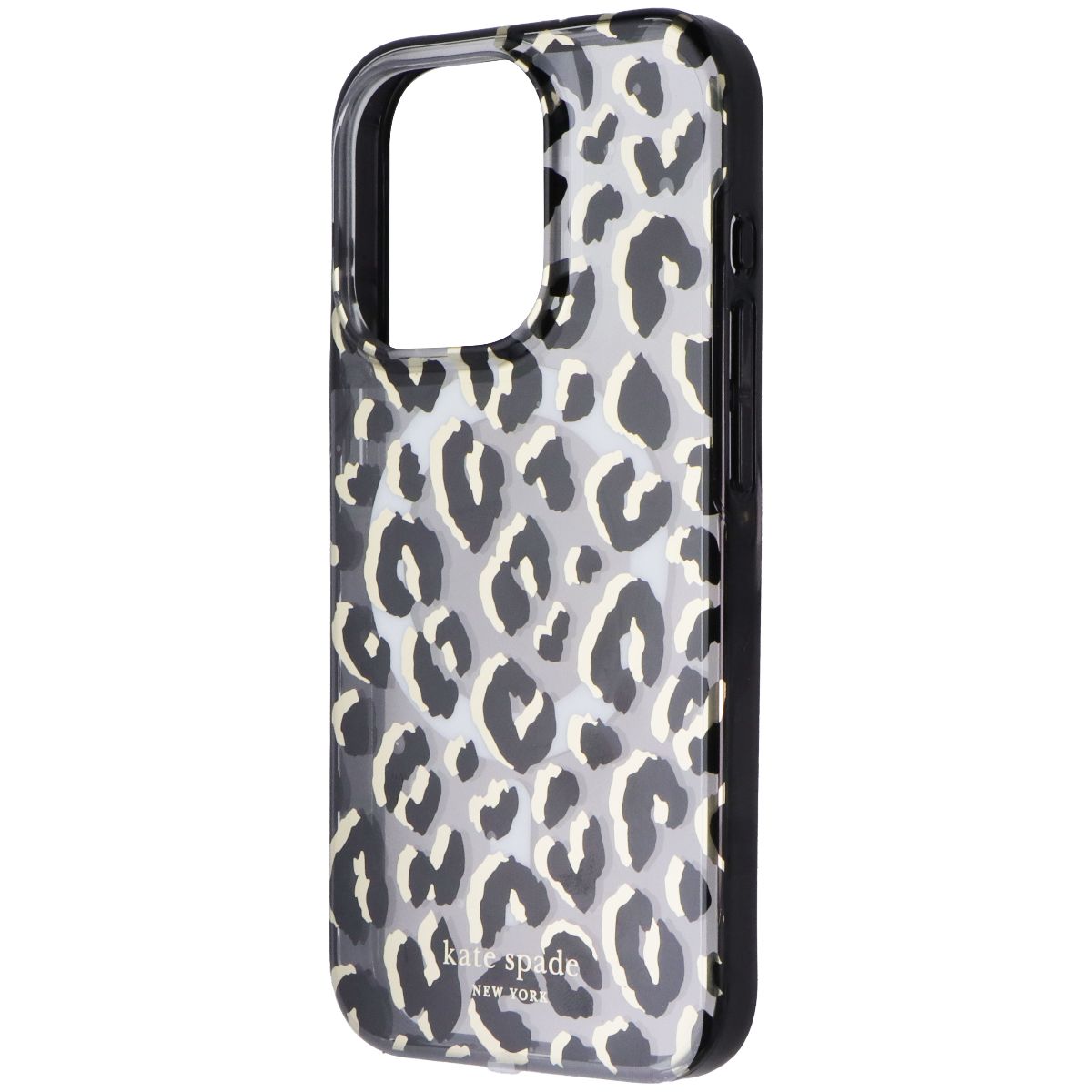 Kate Spade Protective Case for MagSafe for iPhone 15 Pro - City Leopard Black Cell Phone - Cases, Covers & Skins Kate Spade New York - Simple Cell Bulk Wholesale Pricing - USA Seller