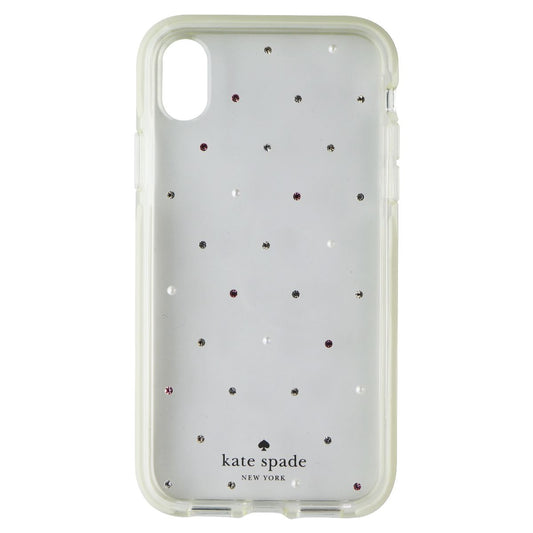 Kate Spade Defensive Hardshell Case for Apple iPhone XR - Clear / Pin Dot Gems Cell Phone - Cases, Covers & Skins Kate Spade    - Simple Cell Bulk Wholesale Pricing - USA Seller