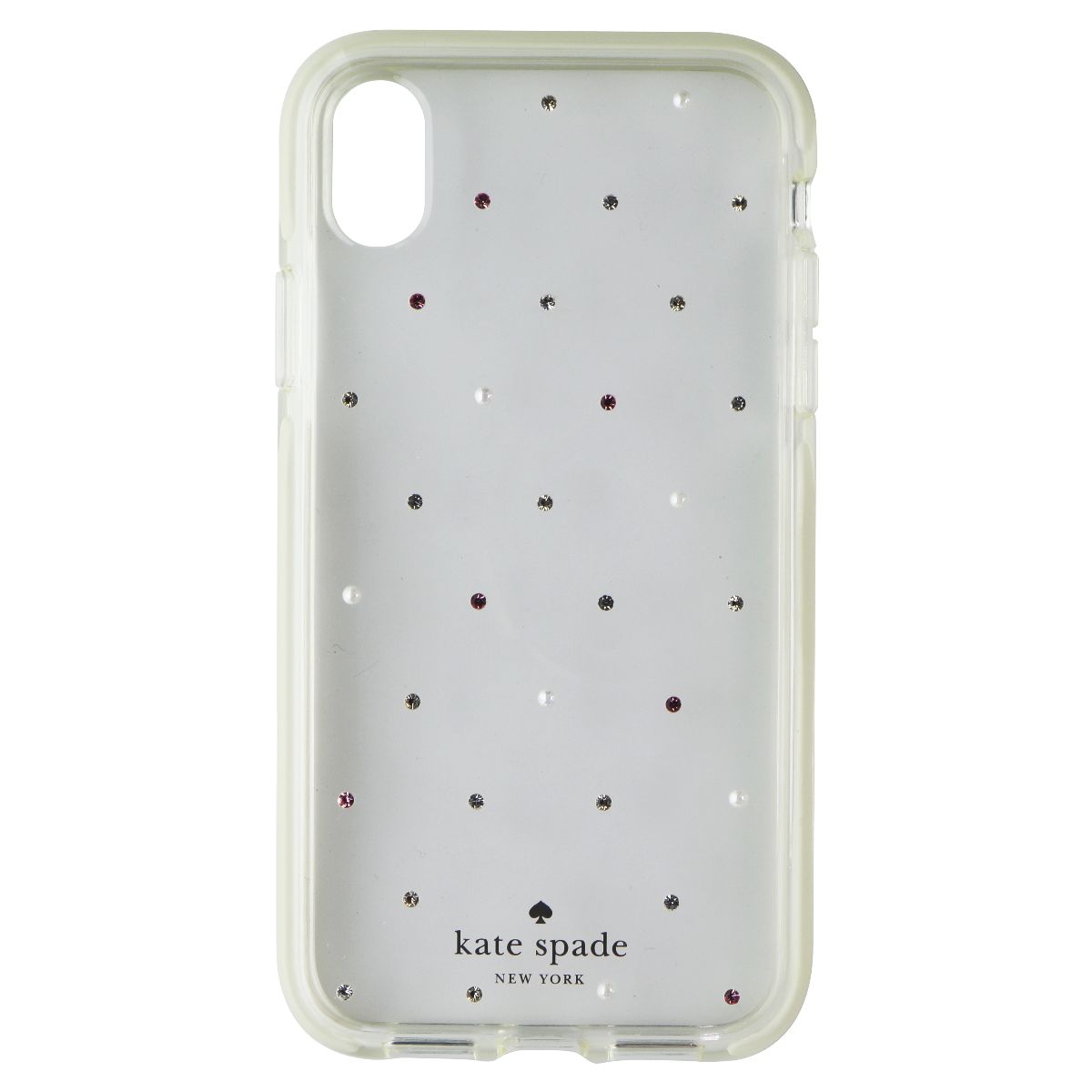 Kate Spade Defensive Hardshell Case for Apple iPhone XR - Clear / Pin Dot Gems Cell Phone - Cases, Covers & Skins Kate Spade - Simple Cell Bulk Wholesale Pricing - USA Seller