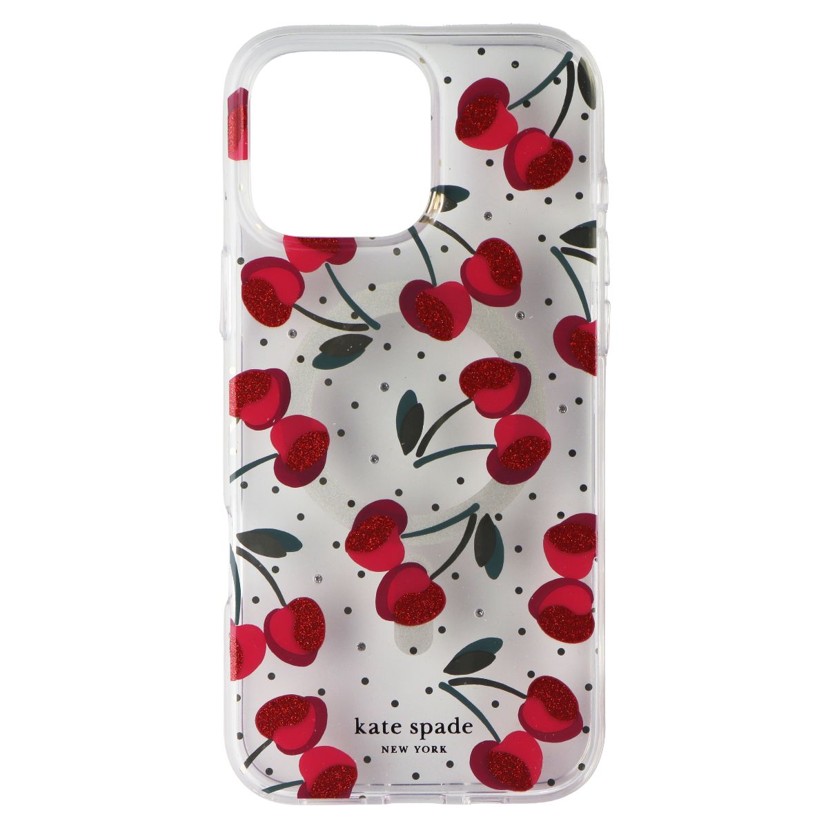 Kate Spade Protective Case for MagSafe for iPhone 16 Pro Max - Cherry Dot Gems Cell Phone - Cases, Covers & Skins Kate Spade - Simple Cell Bulk Wholesale Pricing - USA Seller