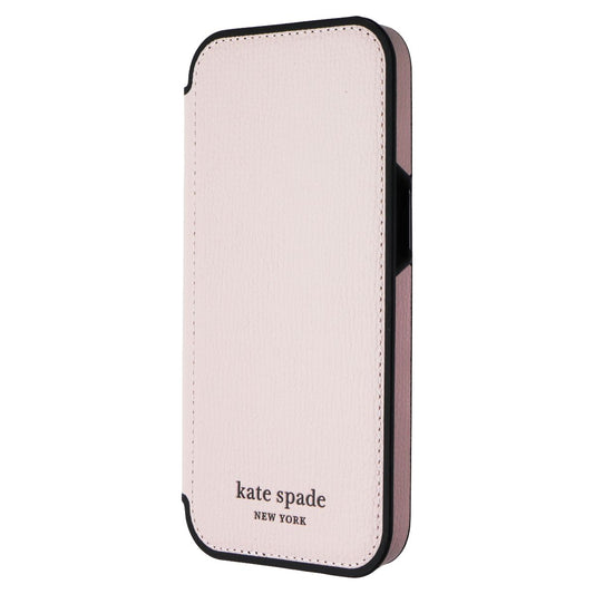 Kate Spade Wrap Folio Wallet Case for Apple iPhone 13 - Pink/Black Trim Cell Phone - Cases, Covers & Skins Kate Spade - Simple Cell Bulk Wholesale Pricing - USA Seller