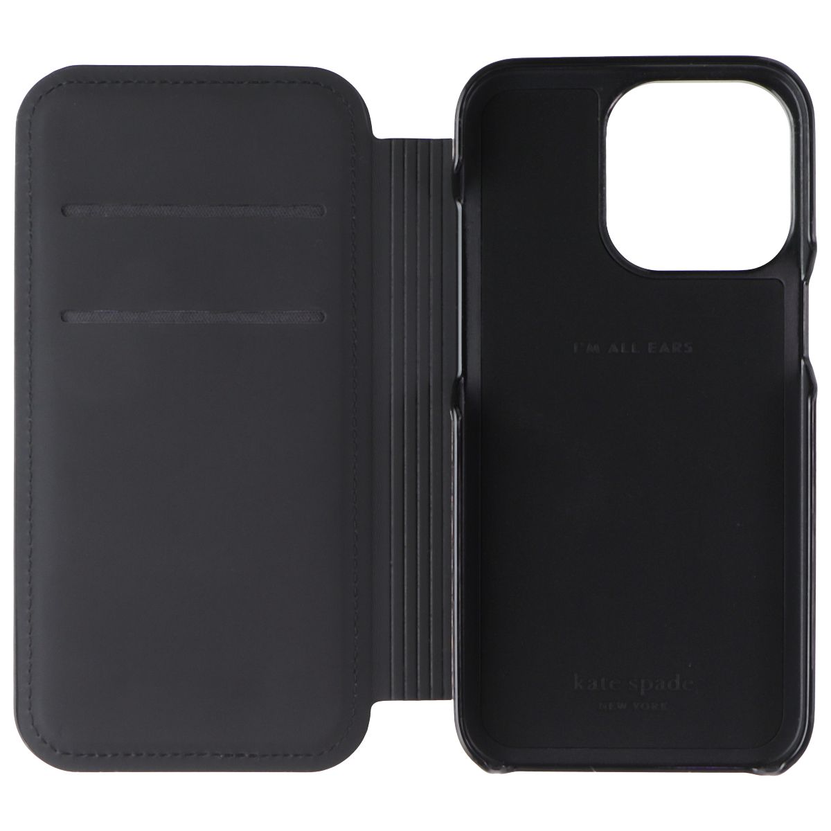Kate Spade Wrap Folio Case for Apple iPhone 13 Pro - Pink Vellum Black Cell Phone - Cases, Covers & Skins Kate Spade - Simple Cell Bulk Wholesale Pricing - USA Seller