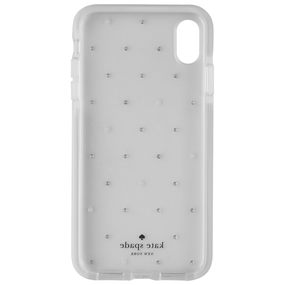 Kate Spade Defensive Hardshell Case for Apple iPhone XS Max - Clear/Pin Dot Gems Cell Phone - Cases, Covers & Skins Kate Spade    - Simple Cell Bulk Wholesale Pricing - USA Seller