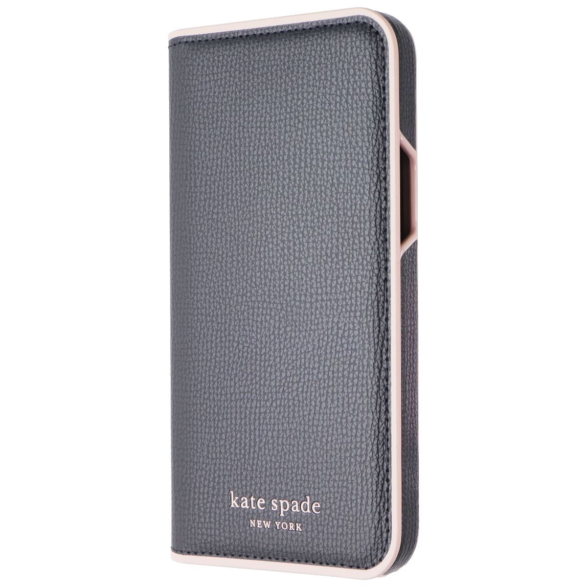Kate Spade Wrap Folio for Apple iPhone 14 Plus - Black / Pale Vellum Bumper Cell Phone - Cases, Covers & Skins Kate Spade - Simple Cell Bulk Wholesale Pricing - USA Seller