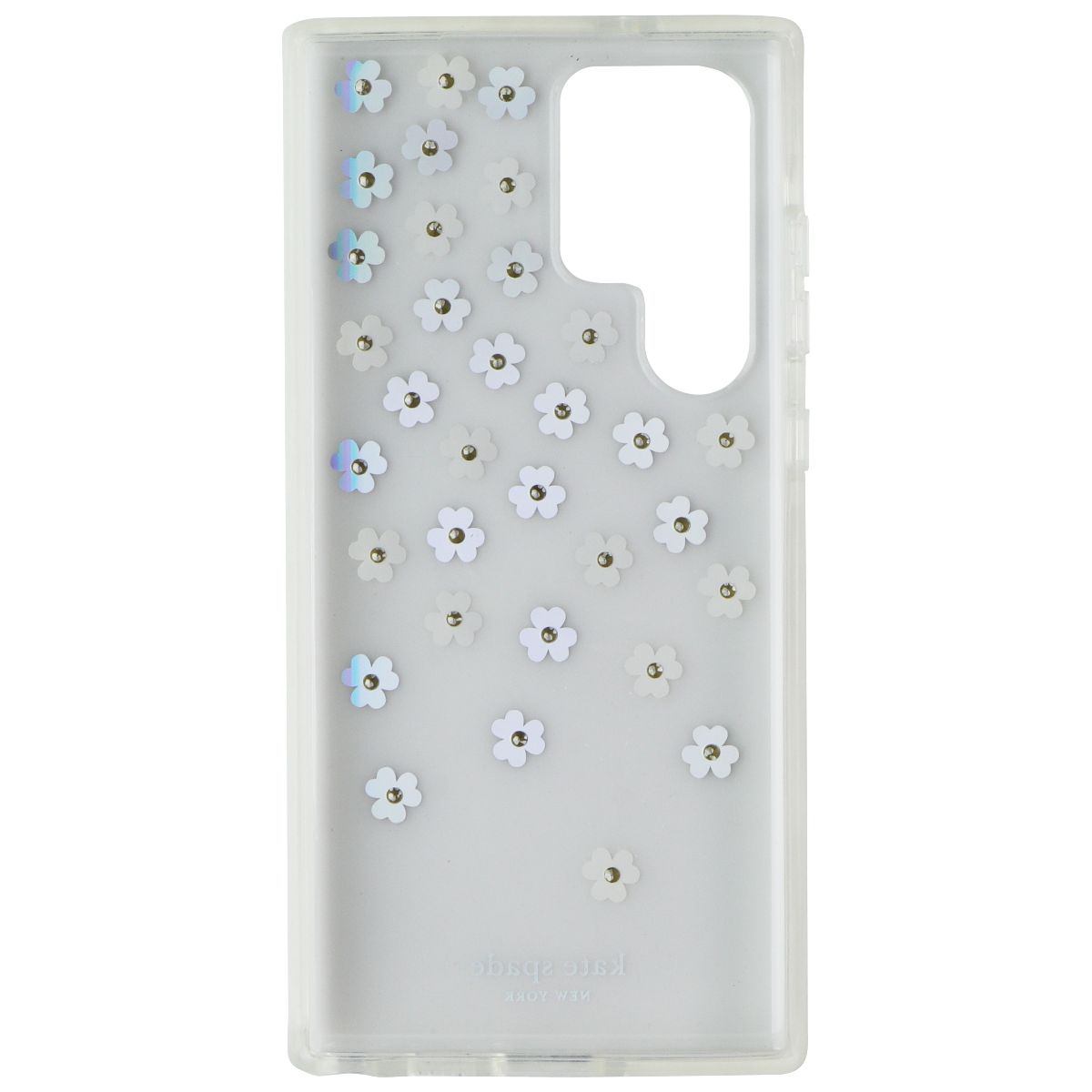 Kate Spade Defensive Hardshell Case for Galaxy S23 Ultra - Scattered Flowers Iri Cell Phone - Cases, Covers & Skins Kate Spade New York    - Simple Cell Bulk Wholesale Pricing - USA Seller
