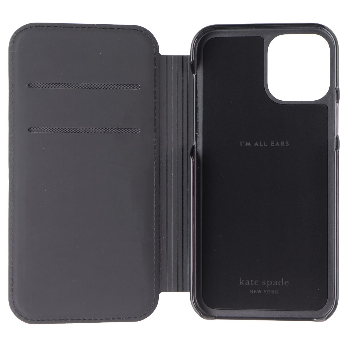 Kate Spade Wrap Folio Wallet Case for Apple iPhone 12 / 12 Pro - Black Crumbs Cell Phone - Cases, Covers & Skins Kate Spade - Simple Cell Bulk Wholesale Pricing - USA Seller