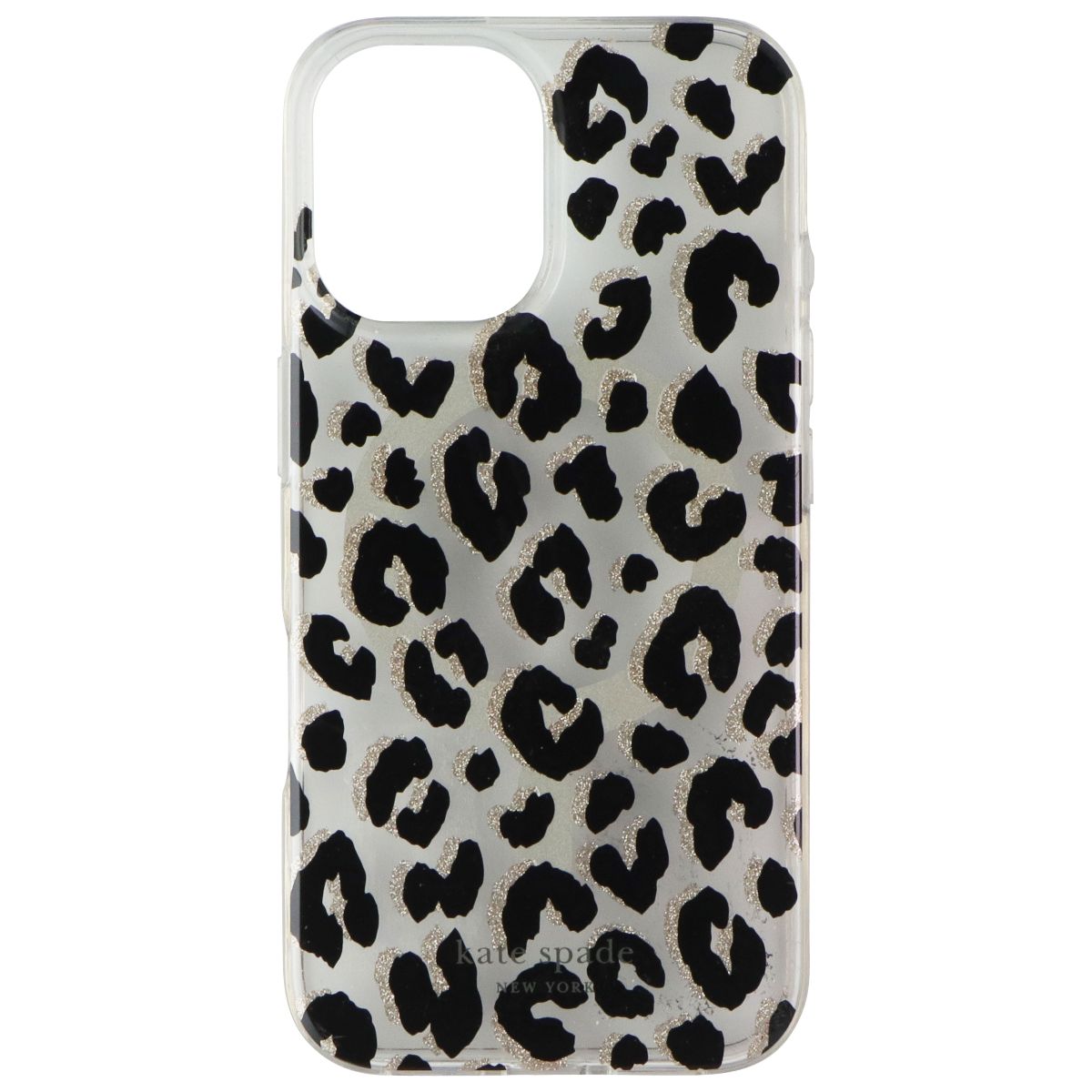 Kate Spade Protective Case for MagSafe for Apple iPhone 16 - Glitter Leopard Cell Phone - Cases, Covers & Skins Kate Spade - Simple Cell Bulk Wholesale Pricing - USA Seller
