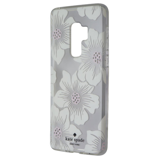 Kate Spade Hard Case for Samsung Galaxy S9+ (Plus) - Clear/White Flower/Gems Cell Phone - Cases, Covers & Skins Kate Spade - Simple Cell Bulk Wholesale Pricing - USA Seller