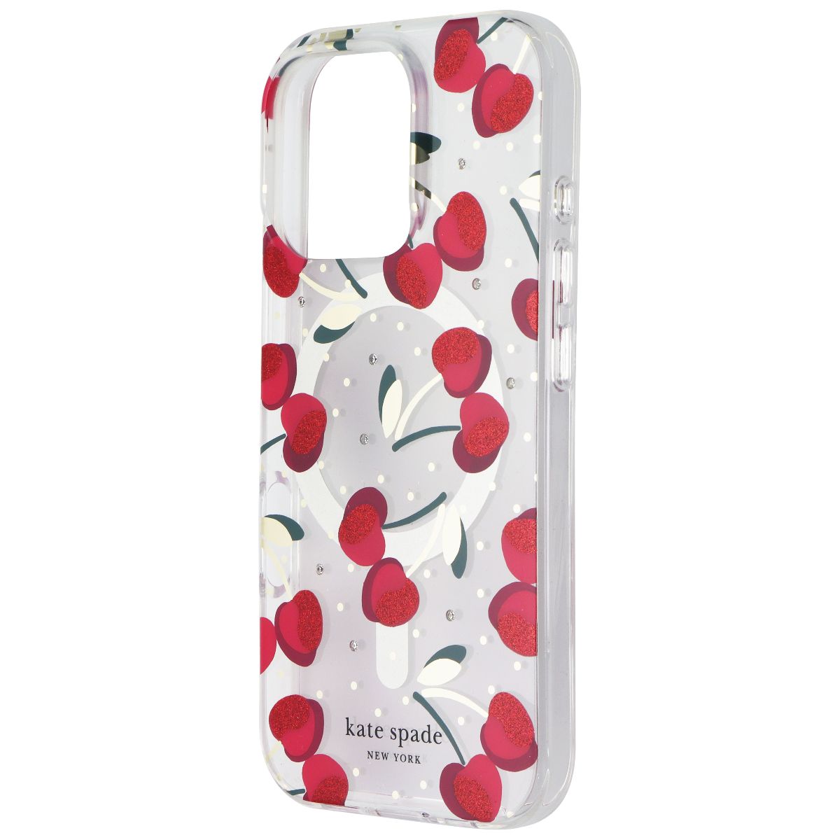 Kate Spade Case for MagSafe for Apple iPhone 16 Pro - Cherry Dot Gems Cell Phone - Cases, Covers & Skins Kate Spade - Simple Cell Bulk Wholesale Pricing - USA Seller