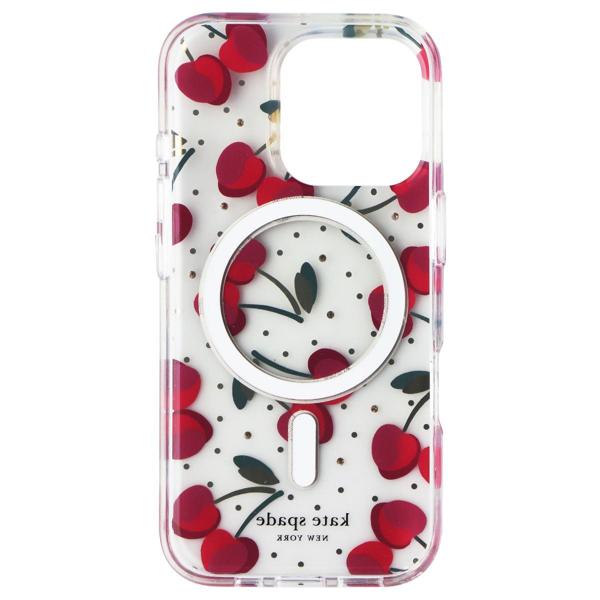 Kate Spade Case for MagSafe for Apple iPhone 16 Pro - Cherry Dot Gems Cell Phone - Cases, Covers & Skins Kate Spade - Simple Cell Bulk Wholesale Pricing - USA Seller