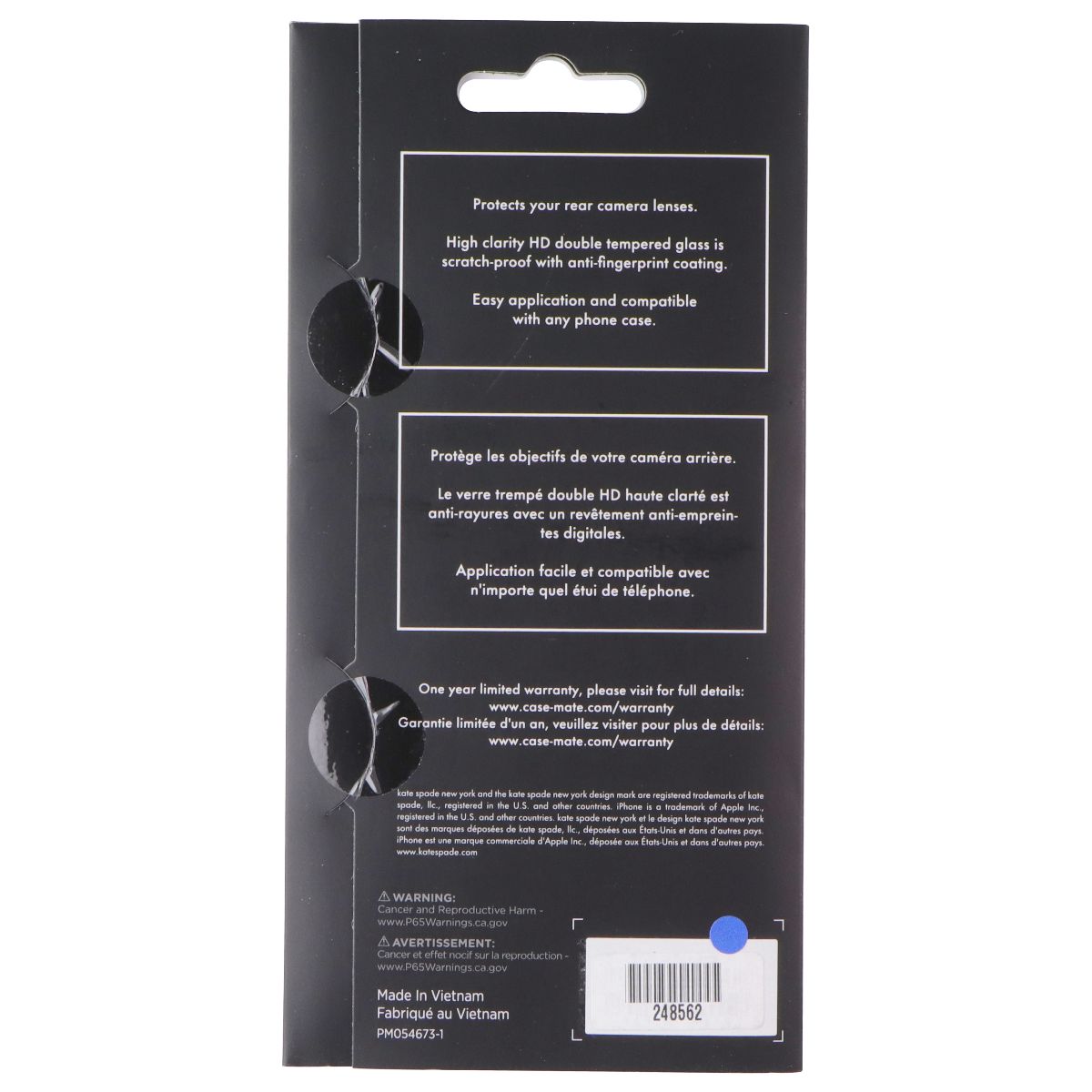Kate Spade Aluminum Ring HD Lens Camera Protector for iPhone 16 / 16 Plus