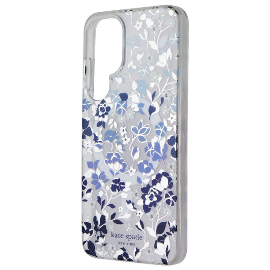 Kate Spade Protective Case (Magnetic) for Galaxy S25 Plus - Flowerbed Blue Gems
