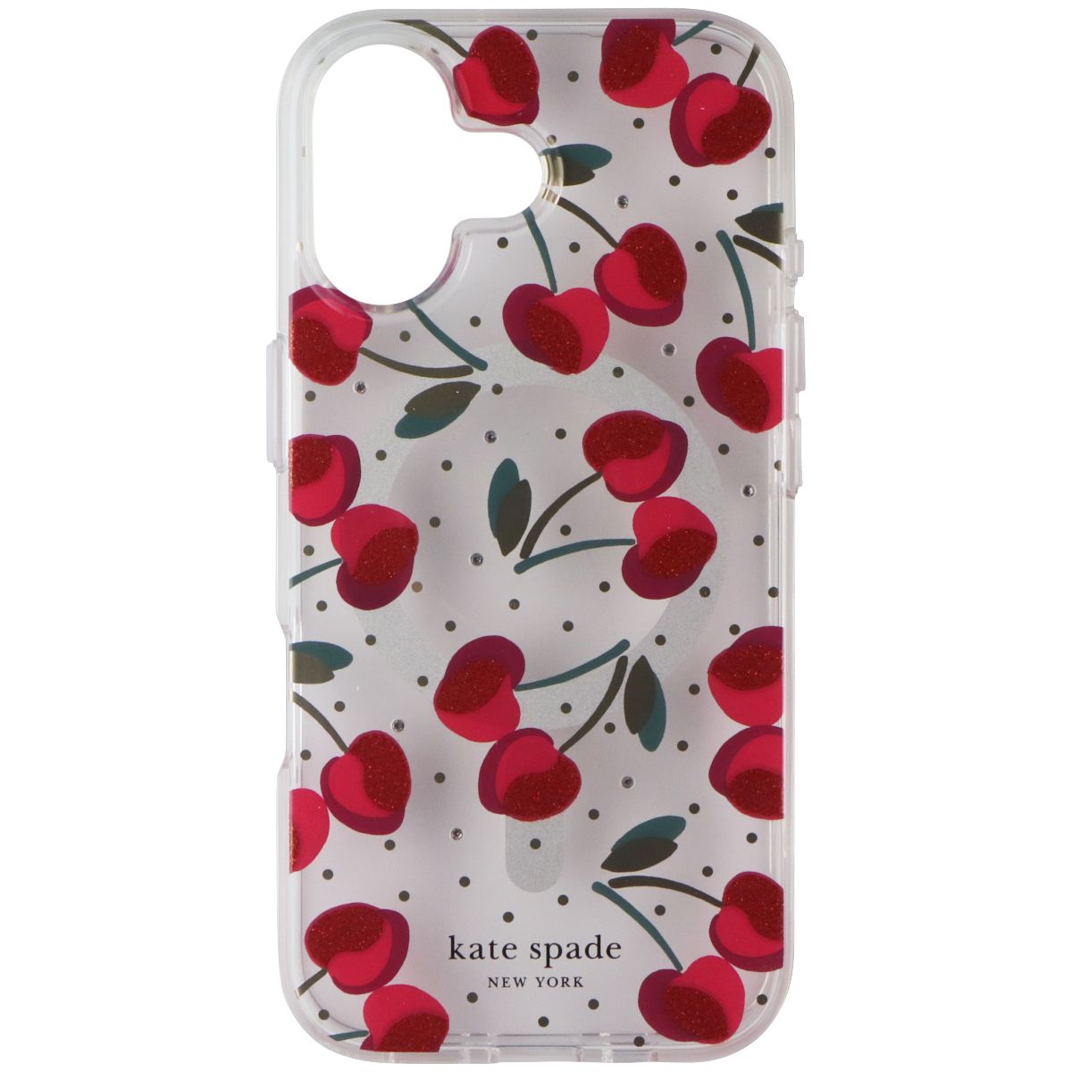 Kate Spade Protective Case for MagSafe for Apple iPhone 17 - Cherry Dot Gems Cell Phone - Cases, Covers & Skins Kate Spade - Simple Cell Bulk Wholesale Pricing - USA Seller