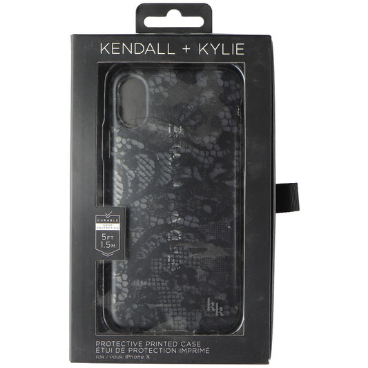 Kendall + Kylie Protective Printed Case for Apple iPhone Xs/X - Black/Lace Cell Phone - Cases, Covers & Skins Kendall + Kylie    - Simple Cell Bulk Wholesale Pricing - USA Seller