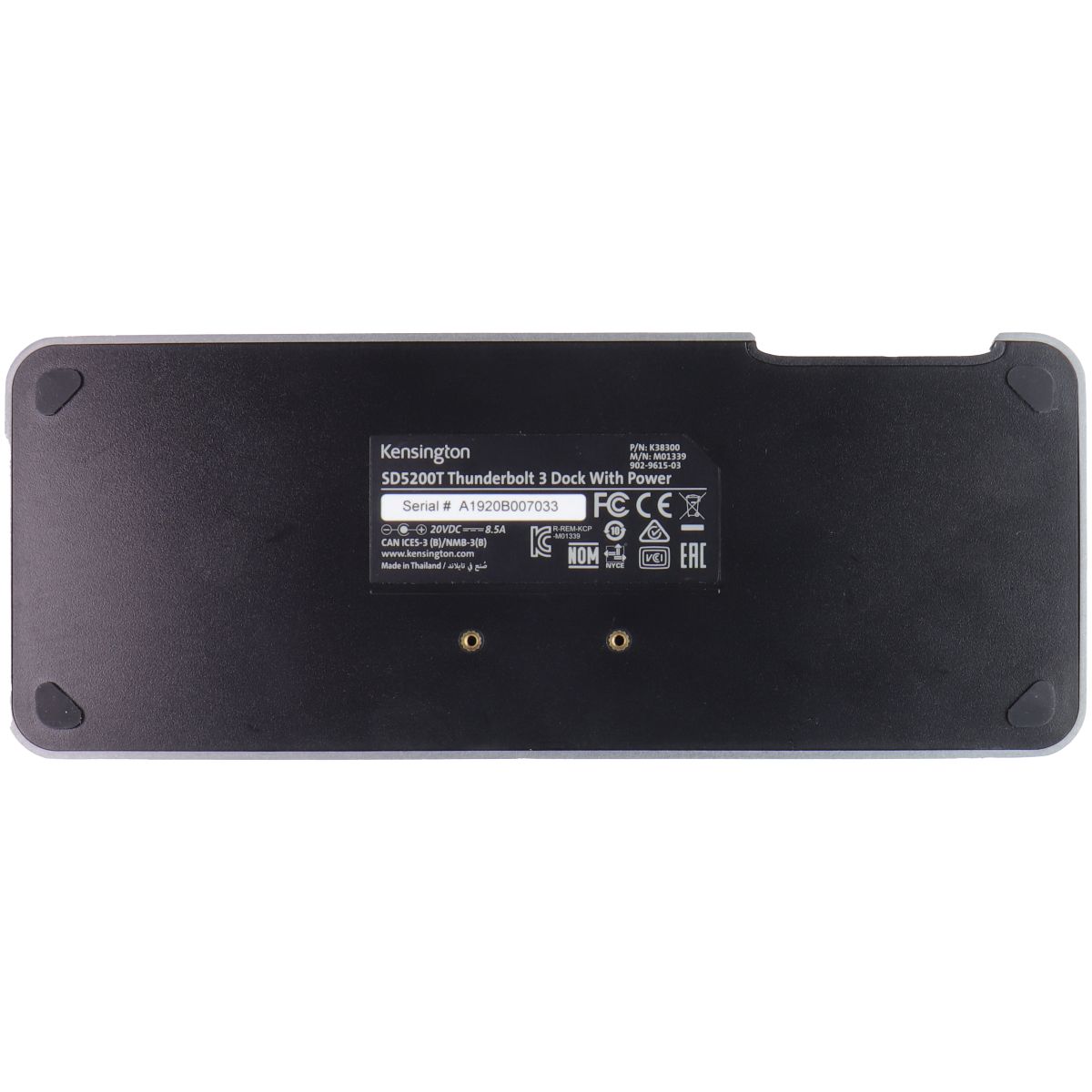 Kensington SD5200T Thunderbolt 3 Dual Monitor 85W Docking Station (M01339) Computer Accessories - Laptop Docking Stations Kensington - Simple Cell Bulk Wholesale Pricing - USA Seller