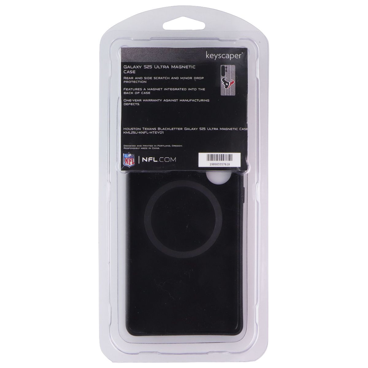 Keyscaper Magnetic Case for Samsung Galaxy S25 Ultra - Houston Texans Text BG Cell Phone - Cases, Covers & Skins Keyscaper - Simple Cell Bulk Wholesale Pricing - USA Seller