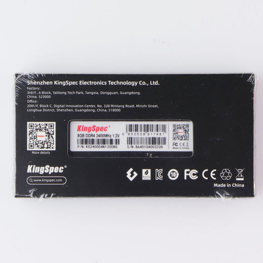 KingSpec DDR4 8GB 2400 MHz 1.2V RAM for Desktop Computer Parts - Memory (RAM) KingSpec - Simple Cell Bulk Wholesale Pricing - USA Seller
