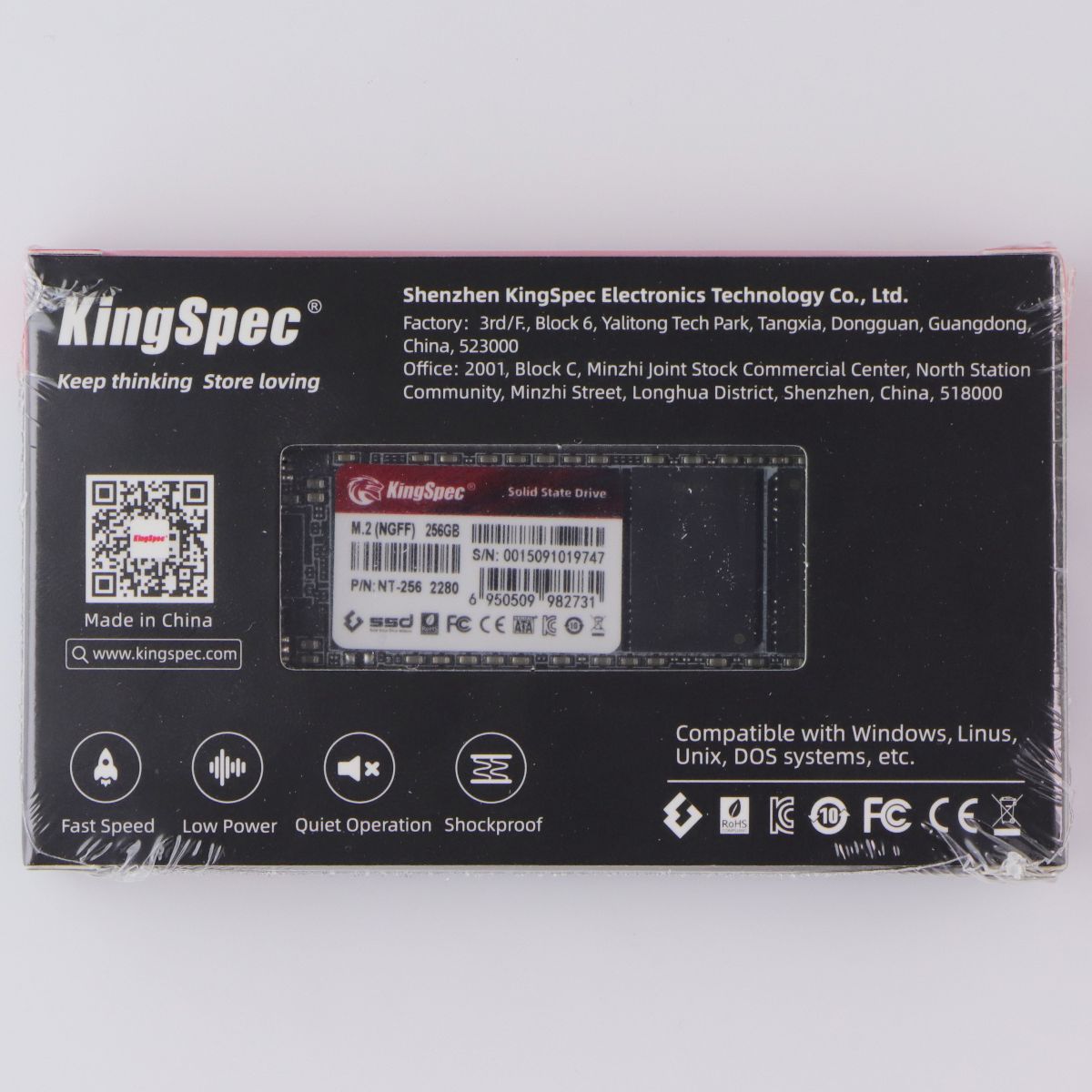 KingSpec M.2 (NGFF) SATA 256GB SSD Internal Memory NT-256 Digital Storage - Solid State Drives KingSpec - Simple Cell Bulk Wholesale Pricing - USA Seller