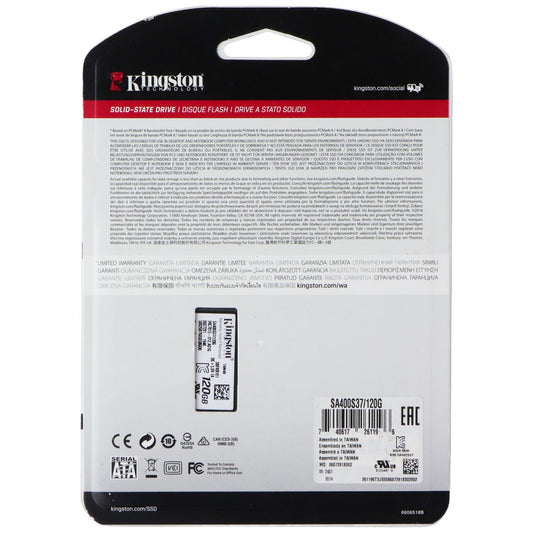 Kingston Technology A400 120GB SATA III 2.5-inch Internal SSD (SA400S37/120G) Digital Storage - Other Hard Drives Kingston - Simple Cell Bulk Wholesale Pricing - USA Seller