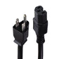 King-Cord (KC-003H / KC-001) 15A/125V Grounded Power Cable Cord - Black E318430 Computer Parts - Power Supplies King-Cord    - Simple Cell Bulk Wholesale Pricing - USA Seller
