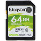 Kingston 64GB Canvas Select Plus SDXC Card - Class 10 UHS-I U1 V10 (100MB/s) Digital Camera - Memory Cards Kingston - Simple Cell Bulk Wholesale Pricing - USA Seller