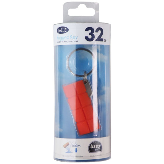 Lacie Rugged Keychain USB 3.0 Flash Drive - 32GB / Orange